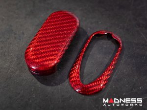 Alfa Romeo 4C Key Fob Cover - Carbon Fiber - Red Candy